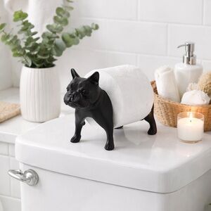 Black French Bulldog Toilet Paper Holder 🖤🐶